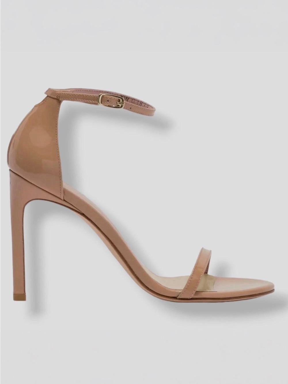 Stuart Weitzman Nudistsong Adobe Aniline Sandals Heels Nude Tan Beige sz9